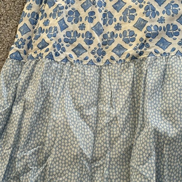 Vineyard Vines 100% Cotton Light Flowy Maxi Dress Floral Geometric Summer SMALL - Picture 3 of 12